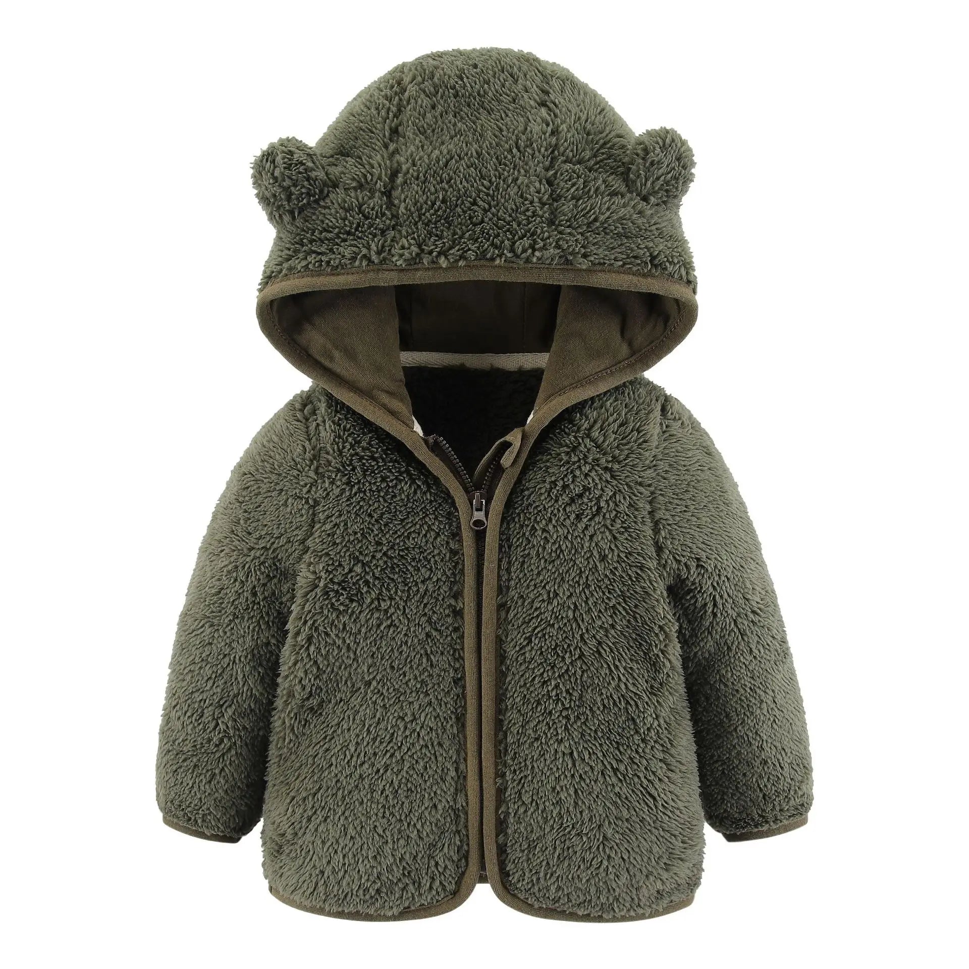 Infant Winter Jacket with Bear Ears - Cozy Baby Jacket for 0-2 Years