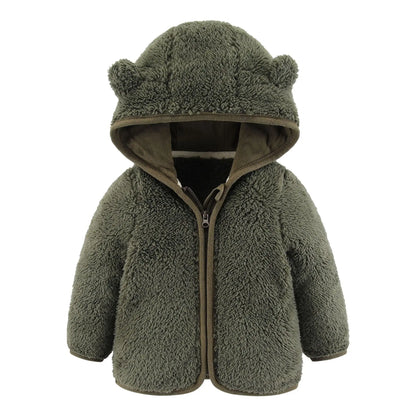 Infant Winter Jacket with Bear Ears - Cozy Baby Jacket for 0-2 Years