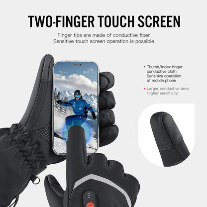 Electric Heated Gloves - Waterproof Touchscreen Winter Gloves