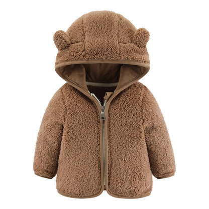 Infant Winter Jacket with Bear Ears - Cozy Baby Jacket for 0-2 Years