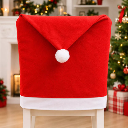 Christmas Chair Covers - Santa Hat Dining Chair Slipcovers