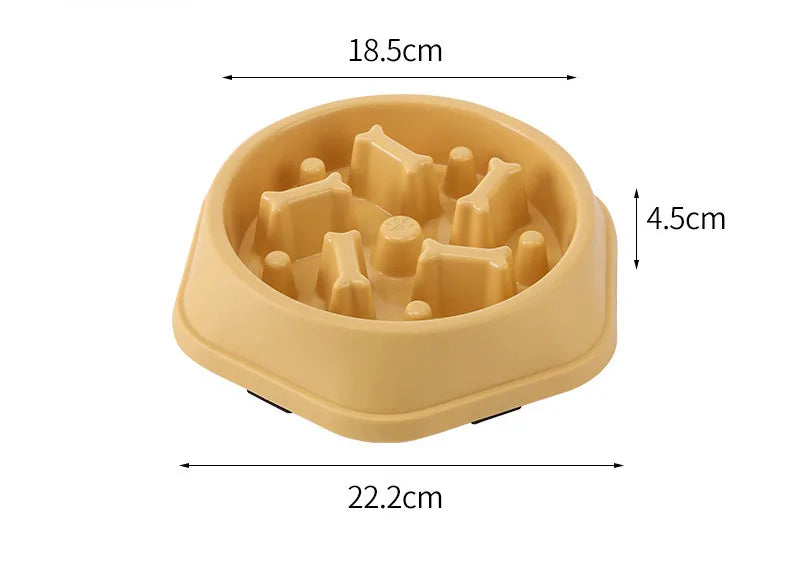 Slow Feeder Dog Bowl - Puzzle Bowl for Wet & Dry Food