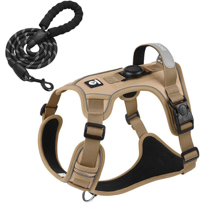AirTag Dog Harness - Built-In AirTag Holder with Front and Back D-Rings