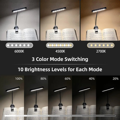 Book Light - USB Rechargeable Clip On Reading Light