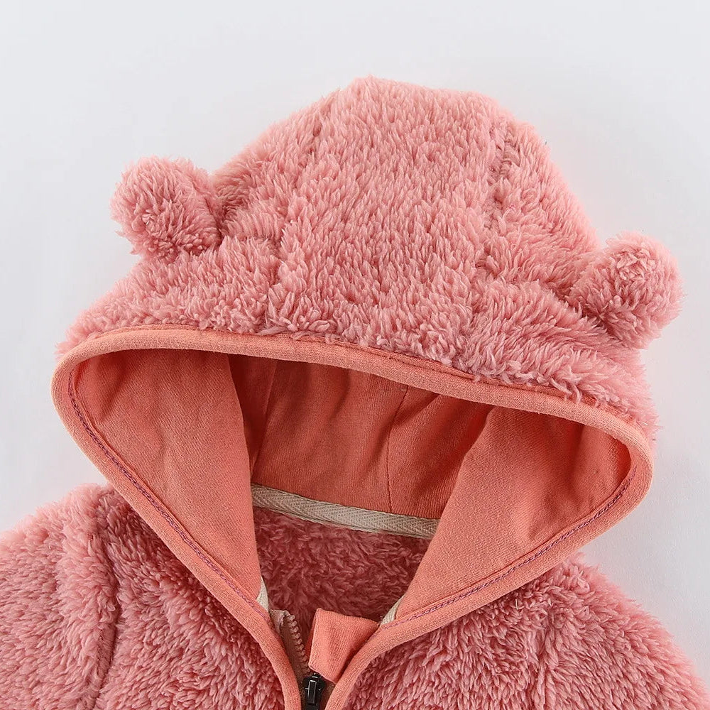 Infant Winter Jacket with Bear Ears - Cozy Baby Jacket for 0-2 Years