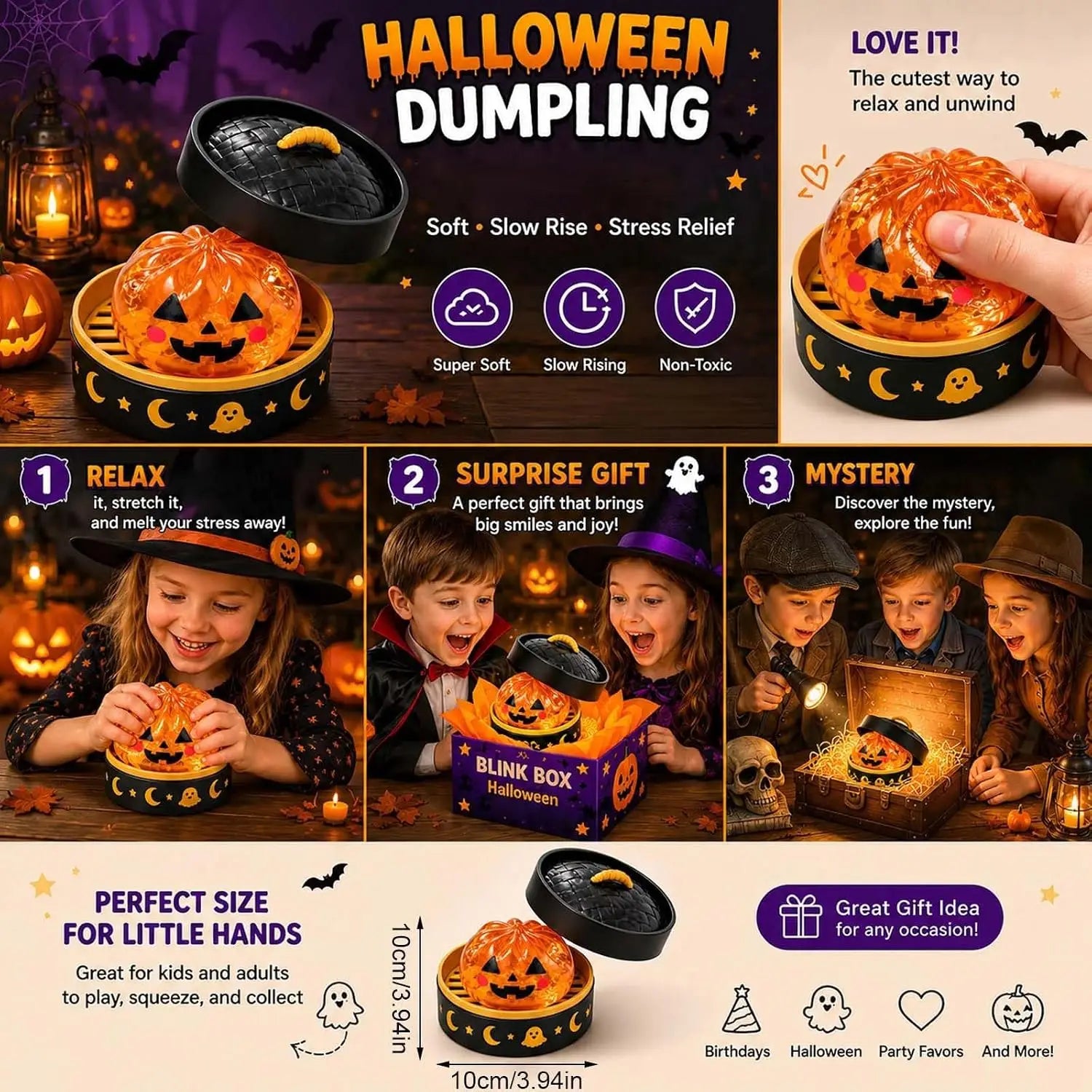 Halloween squishy toy with spooky character