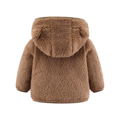 Infant Winter Jacket with Bear Ears - Cozy Baby Jacket for 0-2 Years