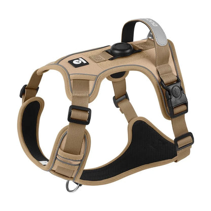 AirTag Dog Harness - Built-In AirTag Holder with Front and Back D-Rings