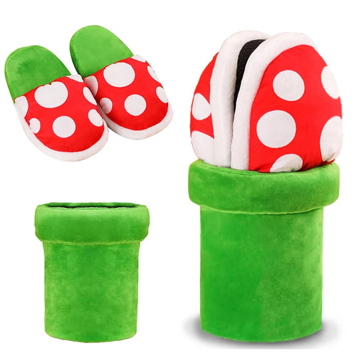 Mushroom Plant Slippers- Plush Plant Slippers