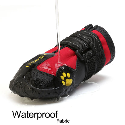Dog Snow Boots - 4pcs/set Waterproof Anti-slip Dog Shoes for Snow, Ice & Rain