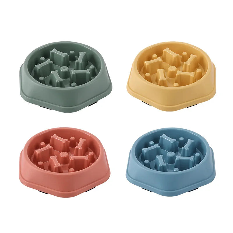 Slow Feeder Dog Bowl - Puzzle Bowl for Wet & Dry Food