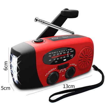 Emergency Radio - Solar Hand Crank Power Bank & Flashlight
