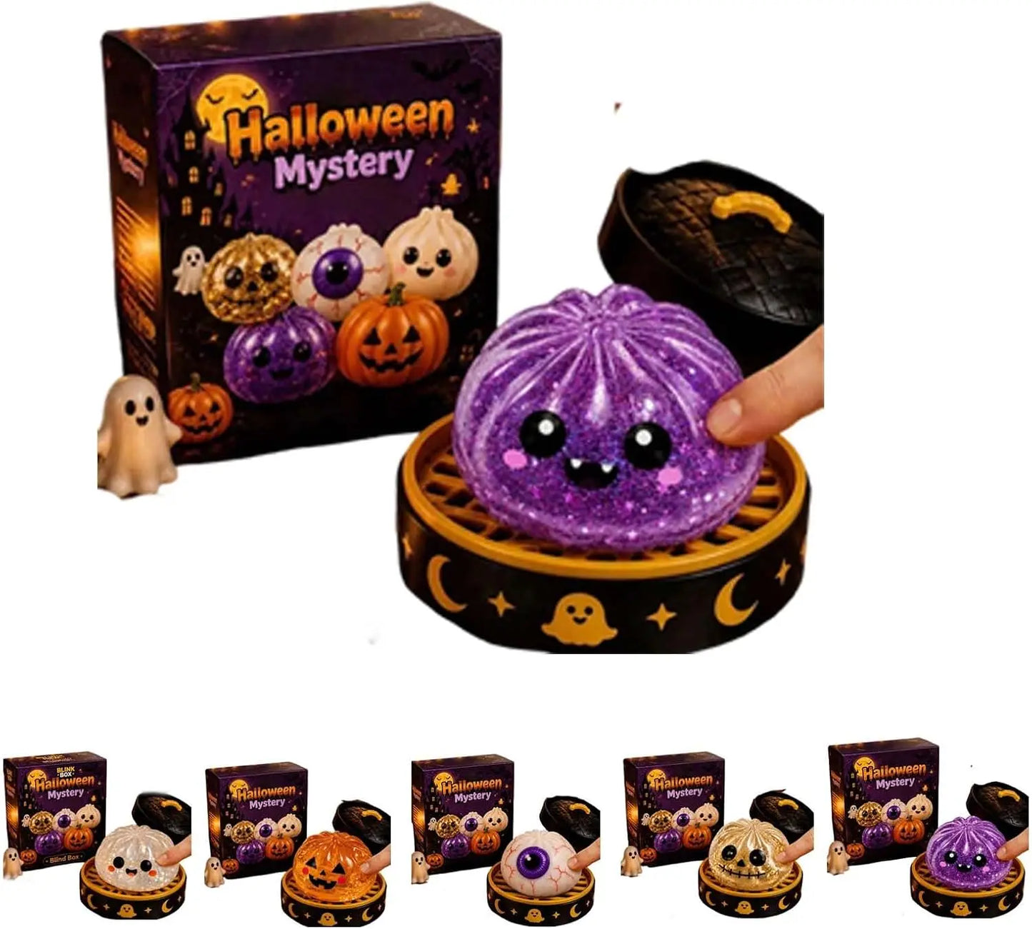 Five Halloween squishy character options