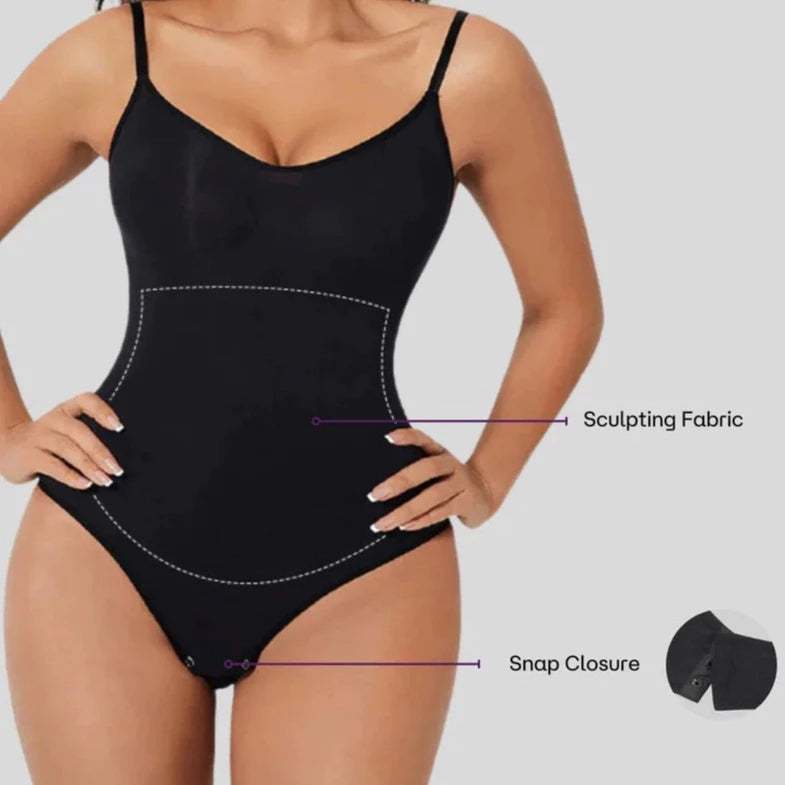 Slims Shapewear Tummy Control Bodysuit Thong: Sculpting Shaper Tank Top Shapewear  Bodysuit: Snatched Waist Slimming Body Suits at  Women's Clothing  store