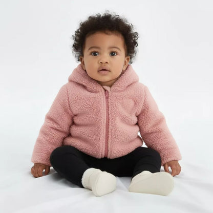 Infant Winter Jacket with Bear Ears - Cozy Baby Jacket for 0-2 Years