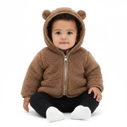 Infant Winter Jacket with Bear Ears - Cozy Baby Jacket for 0-2 Years