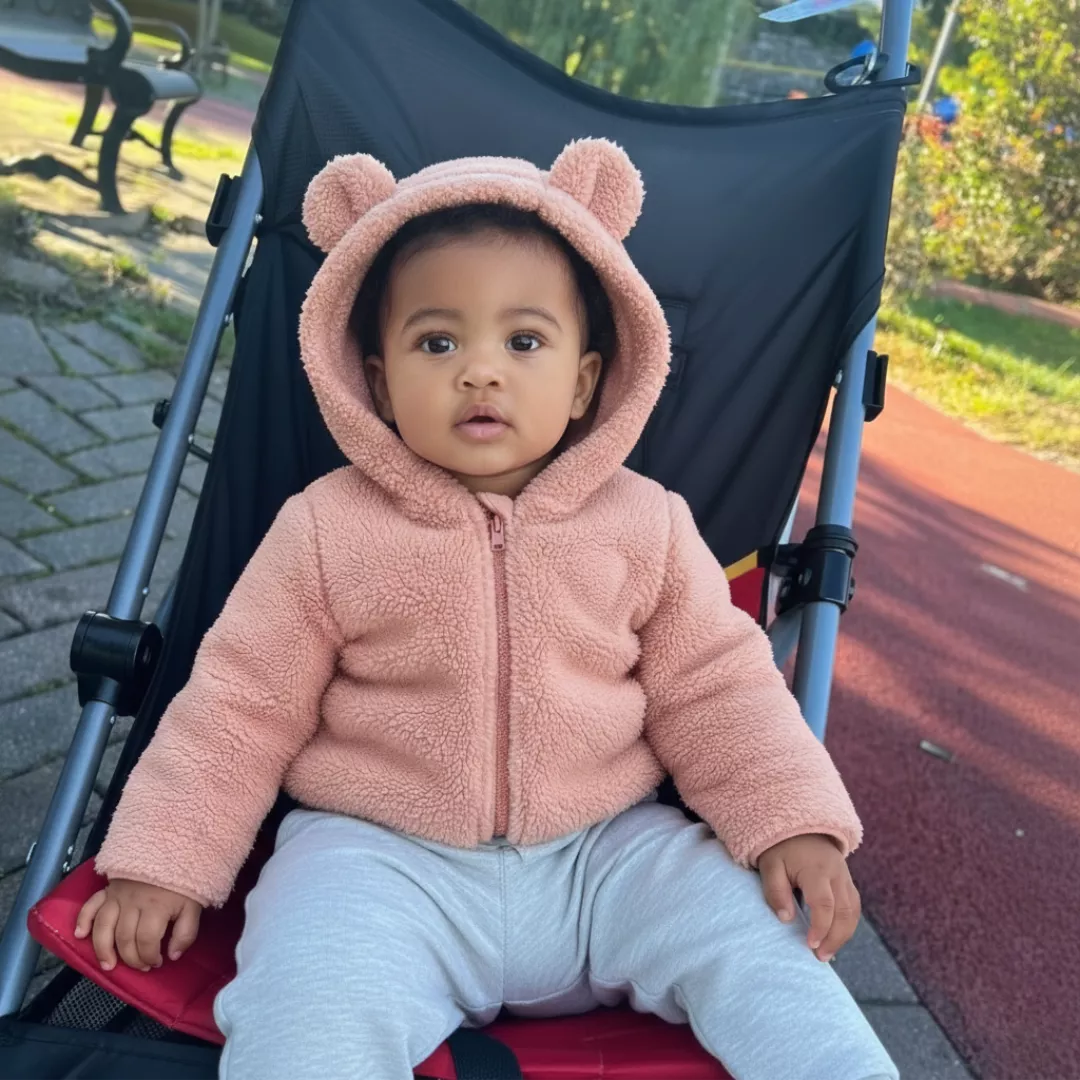 Infant Winter Jacket with Bear Ears - Cozy Baby Jacket for 0-2 Years