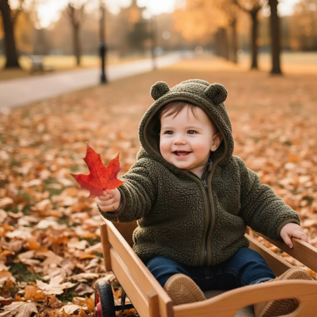 Infant Winter Jacket with Bear Ears - Cozy Baby Jacket for 0-2 Years