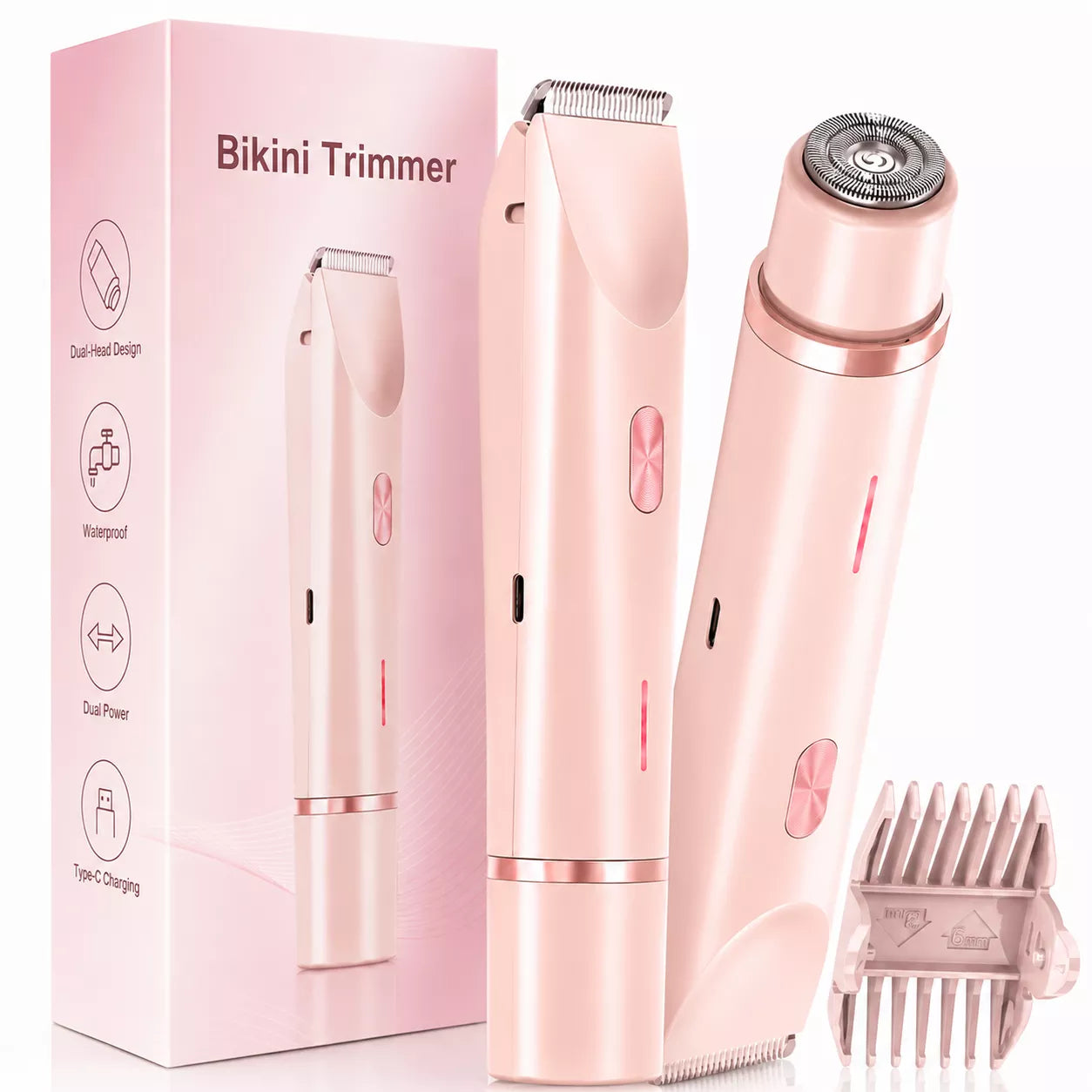 Best Bikini trimmer, 2-in-1- dual head women's electric razor