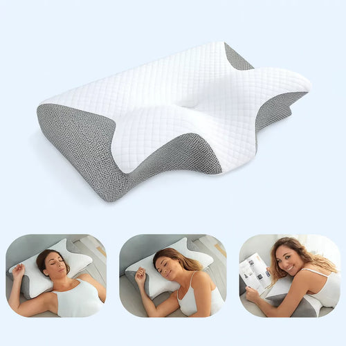 RestRight Cervical Neck Pillow - Orthopedic Memory Foam Pillow for Neck Pain Relief