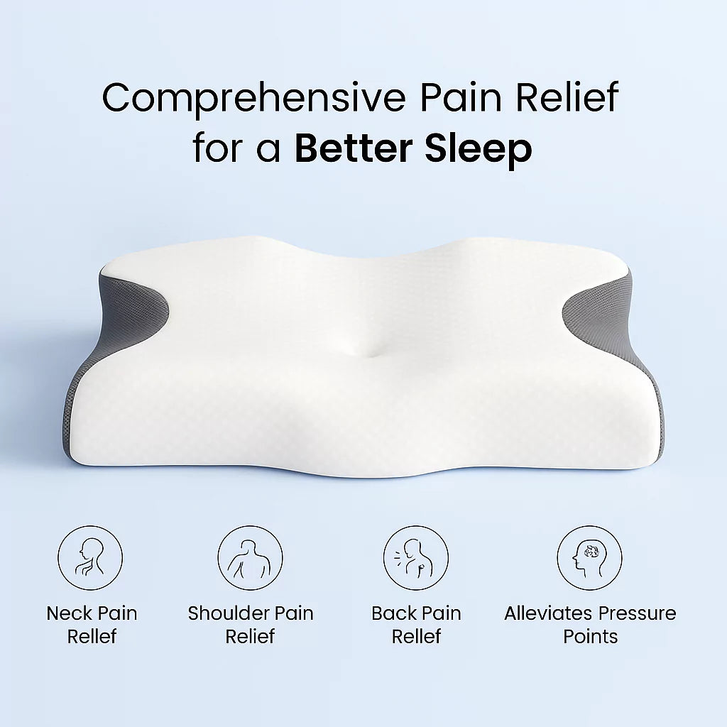 RestRight Cervical Neck Pillow - Orthopedic Memory Foam Pillow for Neck Pain Relief