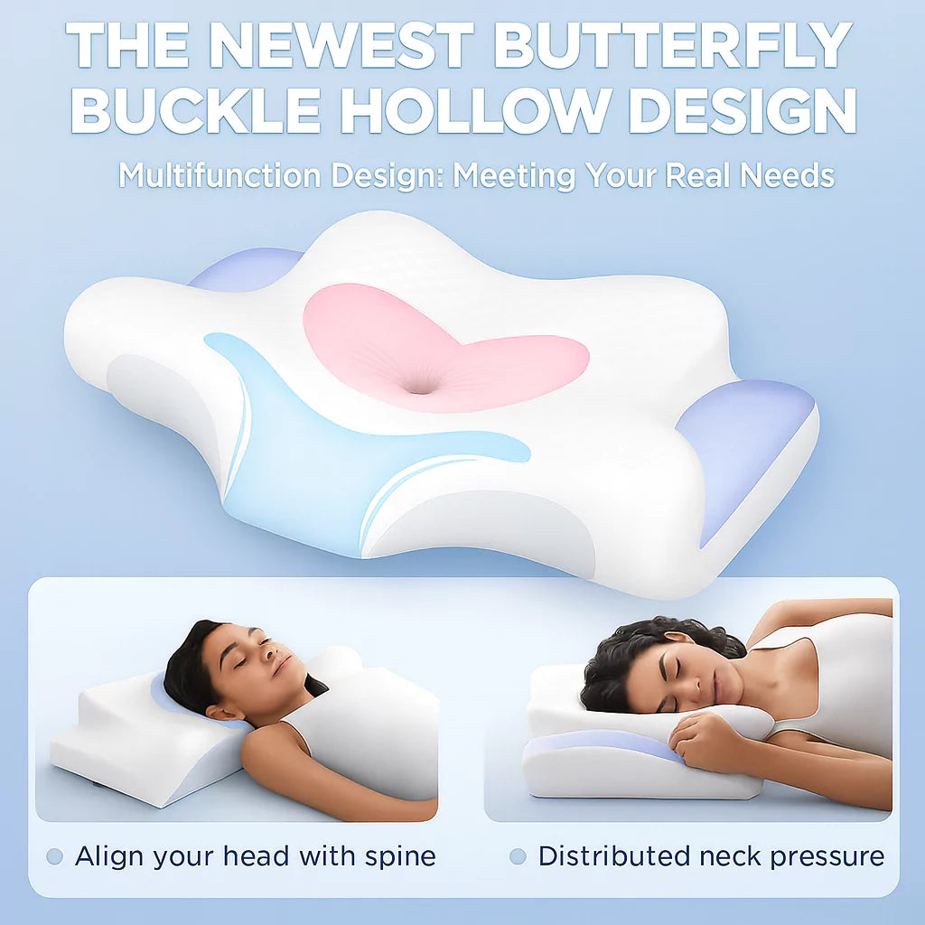 RestRight Cervical Neck Pillow - Orthopedic Memory Foam Pillow for Neck Pain Relief