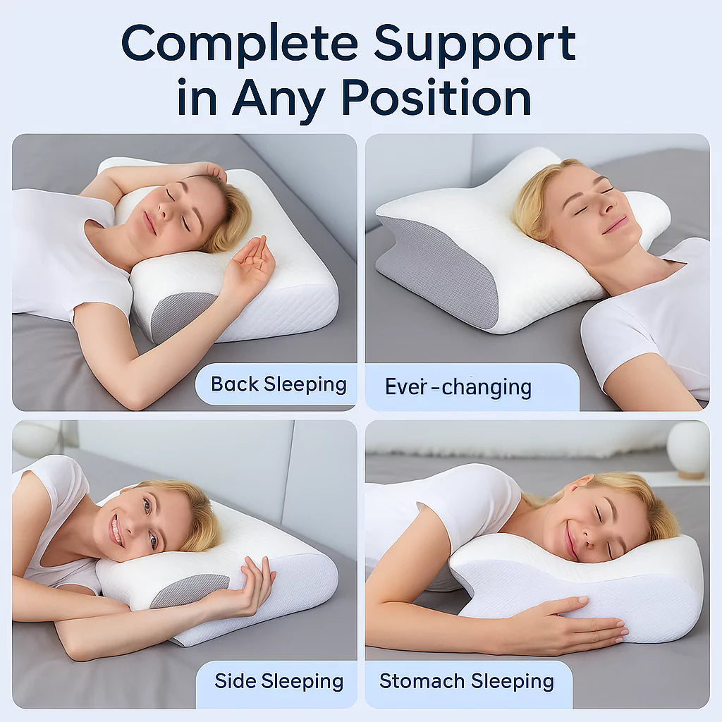 RestRight Cervical Neck Pillow - Orthopedic Memory Foam Pillow for Neck Pain Relief