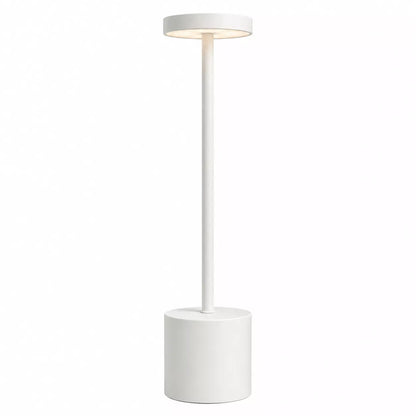 White Rechargeable table lamp providing warm ambient lighting