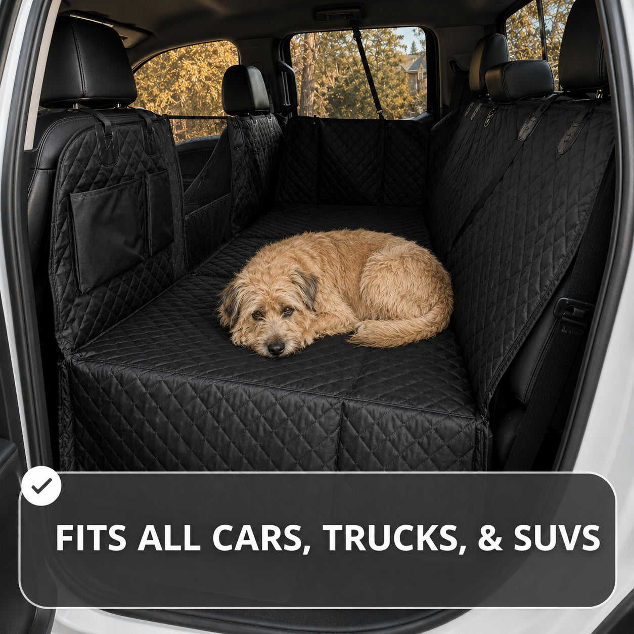 Hard Bottom Dog Car Seat Cover - Waterproof Dog Seat Protector For Cars