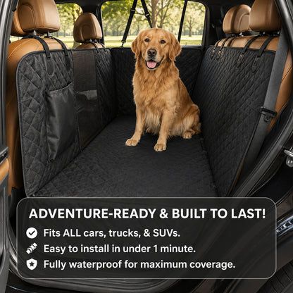 Hard Bottom Dog Car Seat Cover - Waterproof Dog Seat Protector For Cars