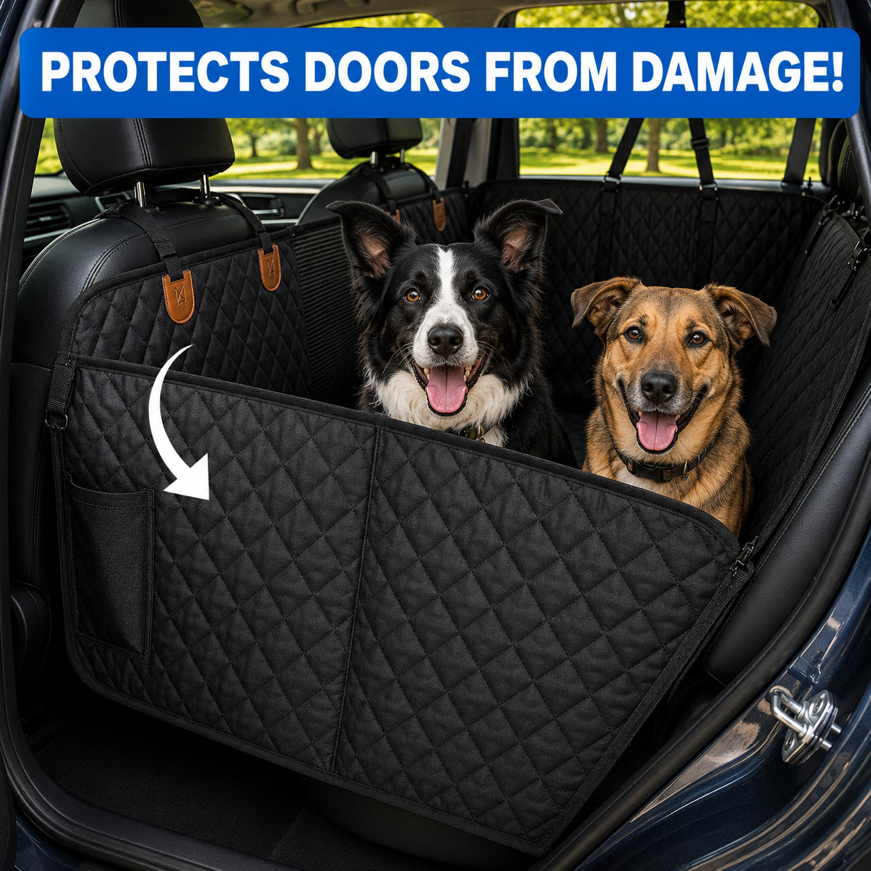 Hard Bottom Dog Car Seat Cover - Waterproof Dog Seat Protector For Cars
