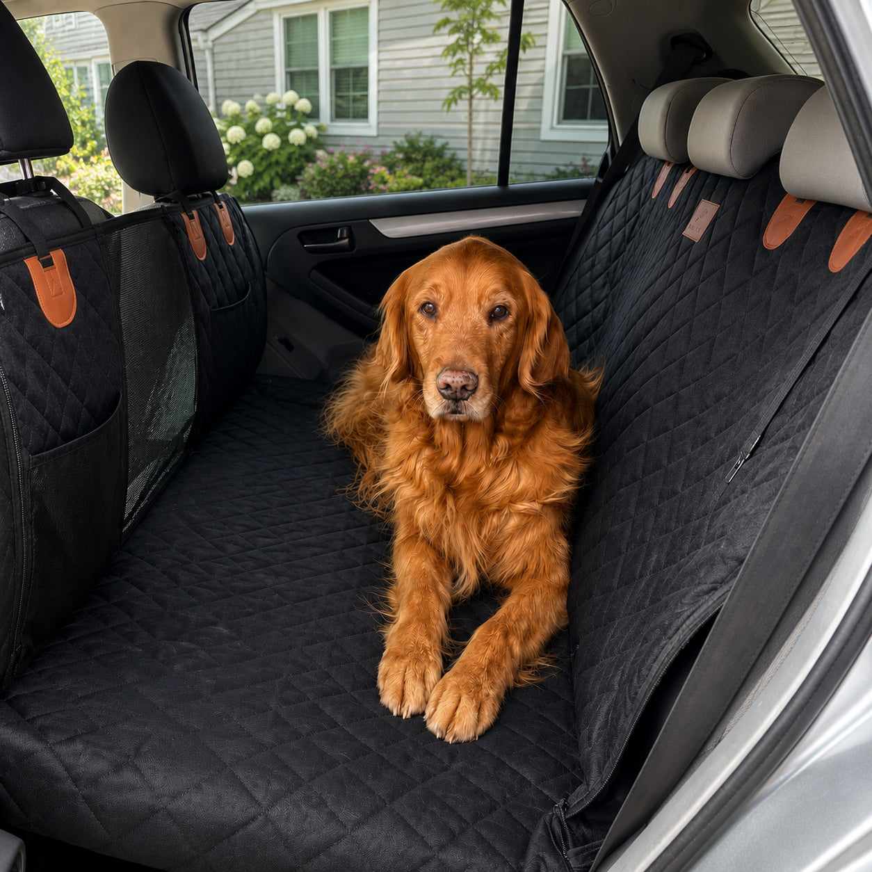 Hard Bottom Dog Car Seat Cover - Waterproof Dog Seat Protector For Cars