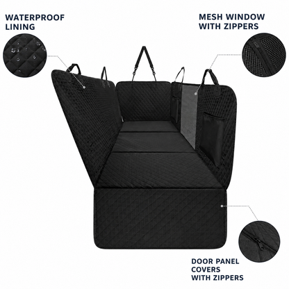 Hard Bottom Dog Car Seat Cover - Waterproof Dog Seat Protector For Cars