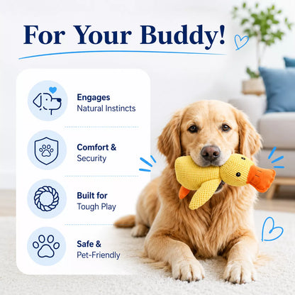 Duck Toy for Dogs - Quacking Plush Duck Dog Toy