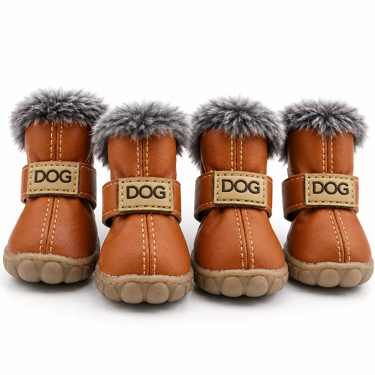 dog ugg boots brown fleece lined dog boots