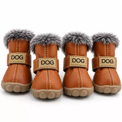 dog ugg boots brown fleece lined dog boots