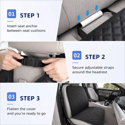 Front Car Seat Cover for Dogs -  Waterproof Car Seat Protector for Dogs