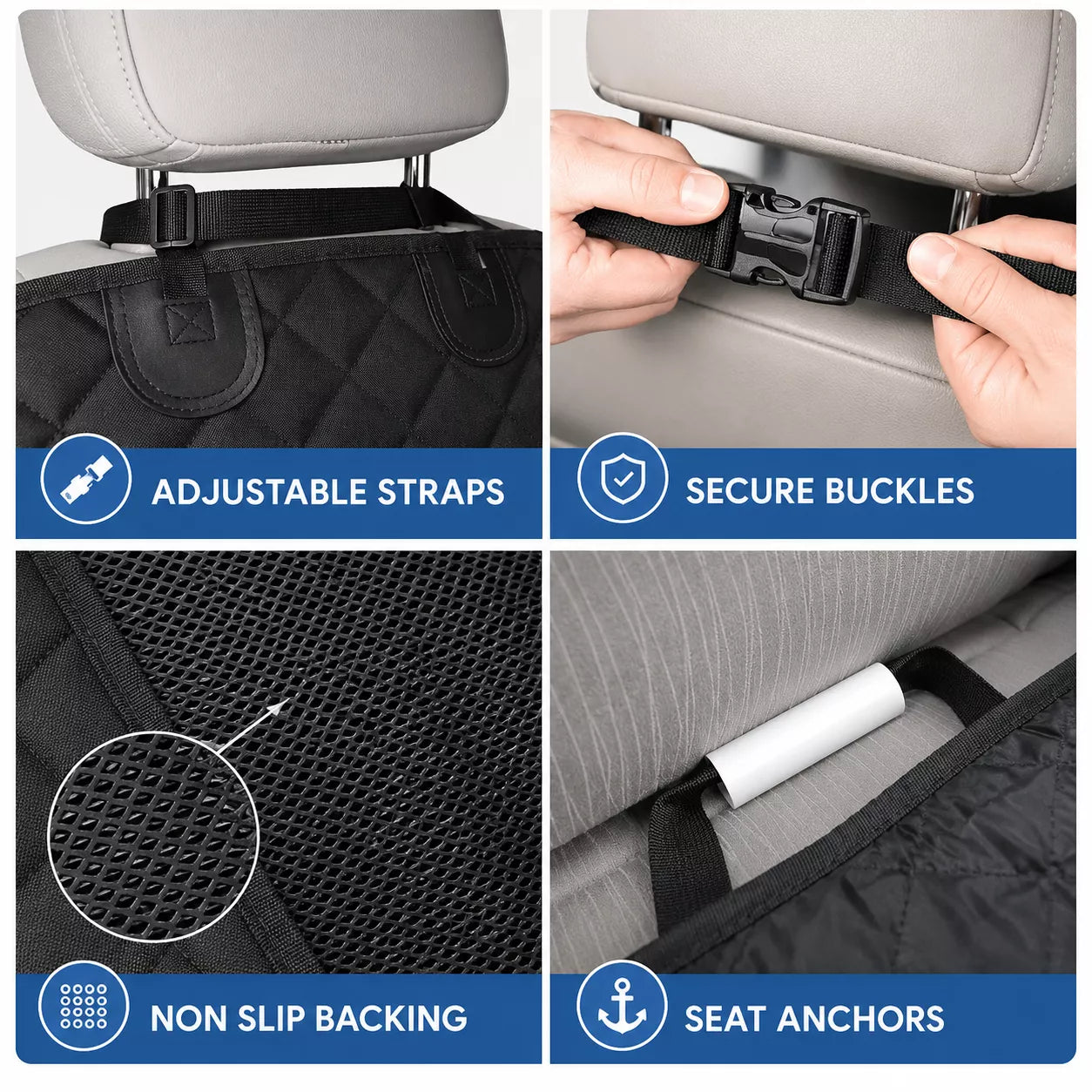 Front Car Seat Cover for Dogs -  Waterproof Car Seat Protector for Dogs