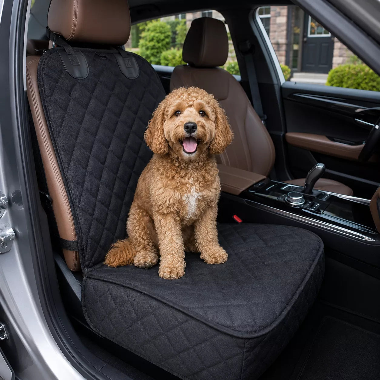 Front Car Seat Cover for Dogs -  Waterproof Car Seat Protector for Dogs