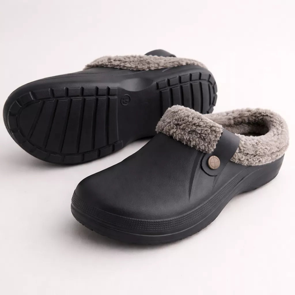 Fur Lined Clogs - Slip-On Fur Lined Clogs for Women