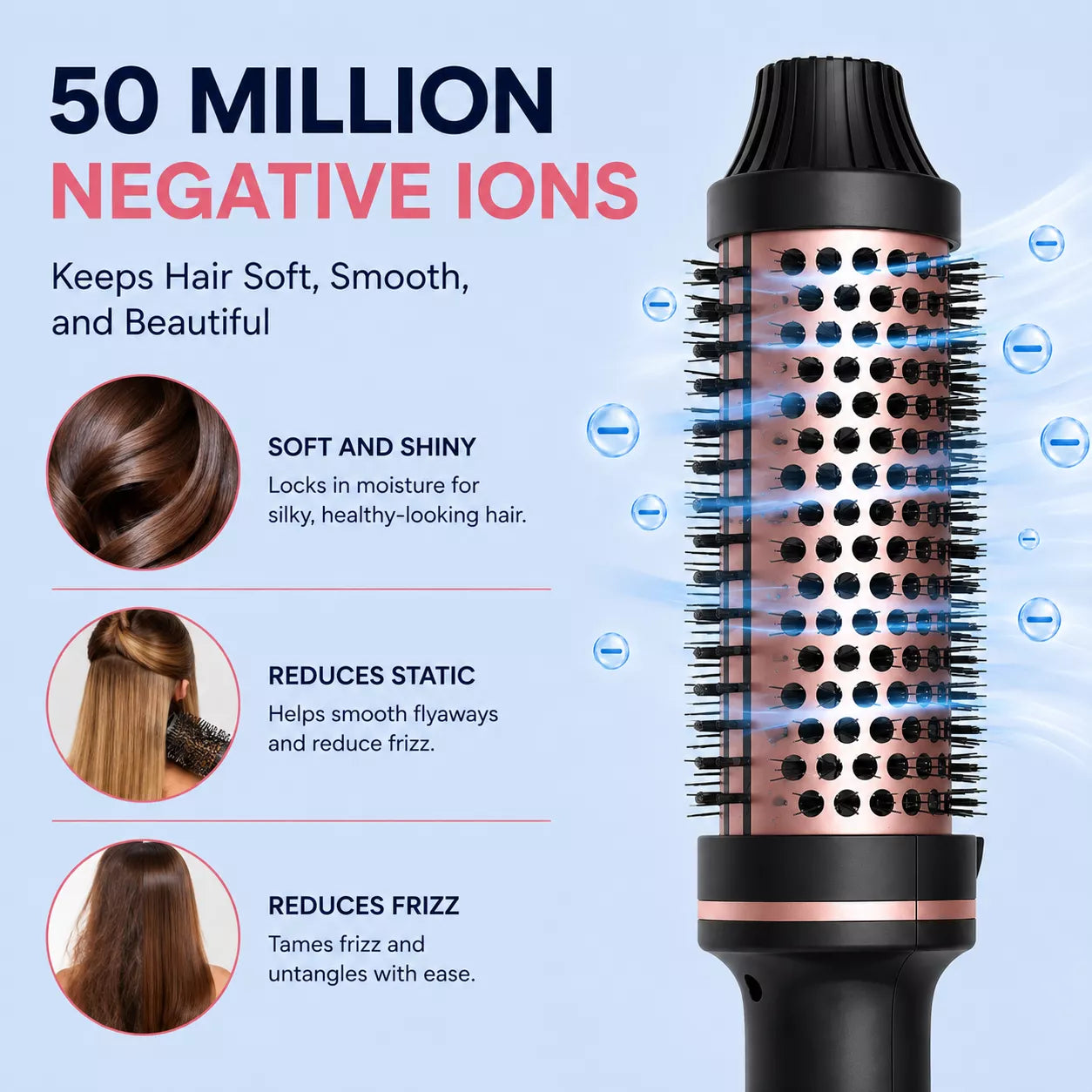 Best Infrared Heated Round Brush Ionic Thermal Blowout Brush 