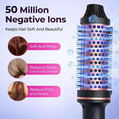 Heated Round Brush - Thermal Blowout Brush for Easy Home Blowouts