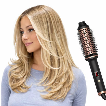 Heated Round Brush - Thermal Blowout Brush for Easy Home Blowouts
