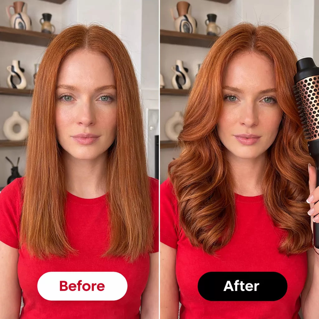 Heated Round Brush - Thermal Blowout Brush for Easy Home Blowouts