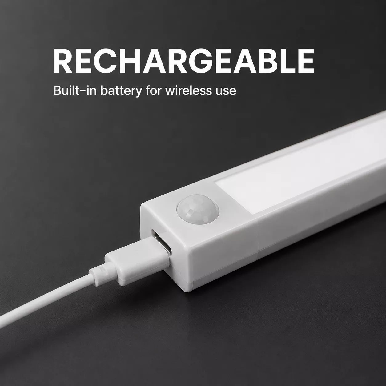 Rechargeable under cabinet light bar for indoor lighting