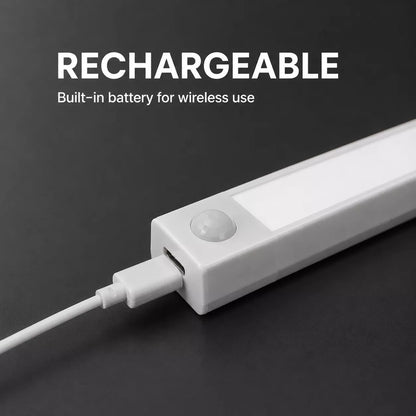 Rechargeable under cabinet light bar for indoor lighting