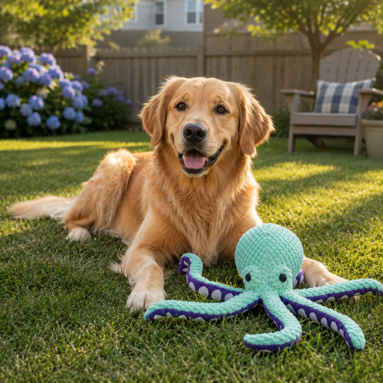 Octopus Dog Toy - Squeaky Octopus Plush Dog Toy