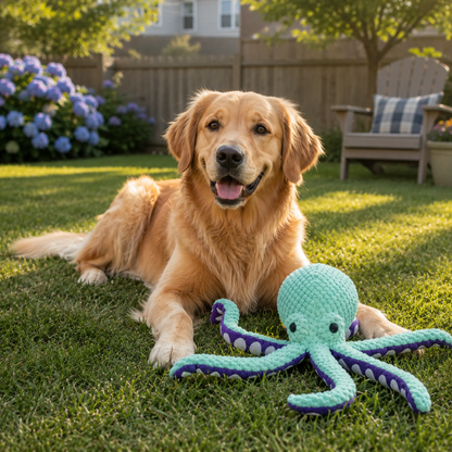 Octopus Dog Toy - Squeaky Octopus Plush Dog Toy