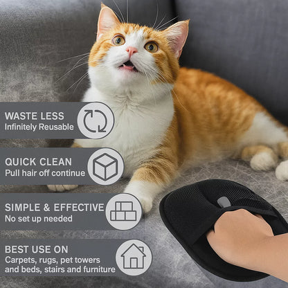 Pet Hair Remover Glove -  Electrostatic Hair Removal Glove for Effortless Pet Hair Removal