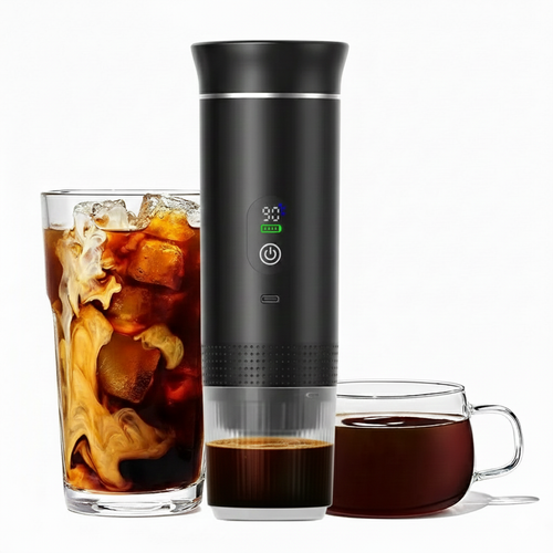 Portable Espresso Maker with Self-Heating - Electric Travel Coffee Machine for Nespresso & Ground Coffee - Wonderly™